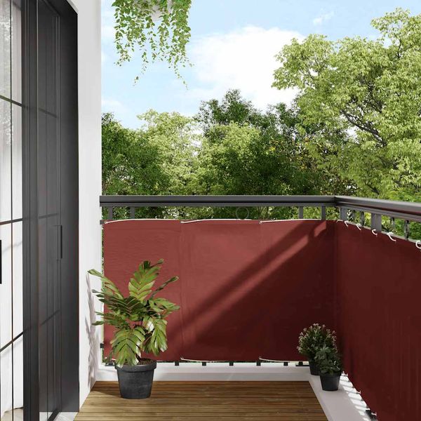 vidaXL Balkónová zástena terakotová 90x700 cm 100 % polyester oxford