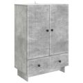 vidaXL Servírovacia skriňa Betónovo Sivá 66 x 34,5 x 95 cm