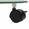 vidaXL Podstavec pod kvetináč na kolieskach 2 ks 25 cm okrúhly sklený