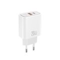 XO wall charger CE40 PD 20W 1x USB-C 1x USB white
