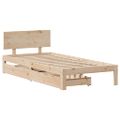 vidaXL Posteľný rám so zásuvkami 100x200 cm borovicový masív