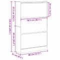 vidaXL Skriňa na topánky 80 x 21 x 125,5 cm Kompozitné drevo