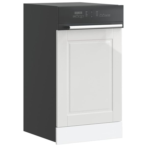 vidaXL Panel umývačky riadu Porto lesklá biela 45x1,5x57 cm kompozitné drevo