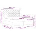 vidaXL Posteľ s pružinovým rámom s matracmi Modrá 160 x 200 cm látka