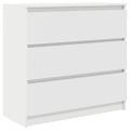 vidaXL Komoda biela 80x35x76 cm kompozitné drevo