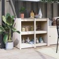 vidaXL Vonkajšia kuchynská skrinka MEPPEL biela 106x55x92 cm borovicový masív