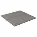 vidaXL Nástenné panely 12 ks bledosivé 30x30 cm látkové 1,08 m²