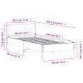 vidaXL Posteľ bez matraca 90x200 cm masívna borovica