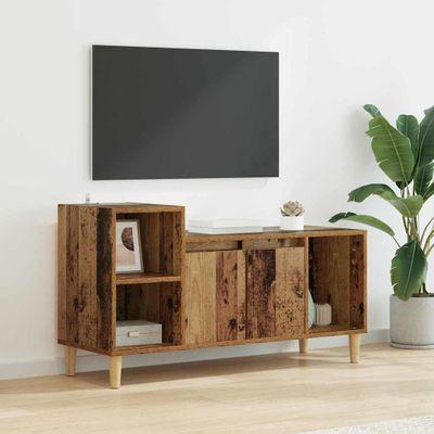 vidaXL TV skrinka Staré drevo 100 x 35 x 55 cm Kompozitné drevo