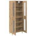 vidaXL Highboard Remeselný dub 69,5 x 34 x 180 cm Kompozitné drevo