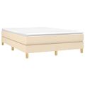 vidaXL Boxspring posteľ s matracom krémový 140x190 cm látka