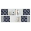 vidaXL skladacie úložné boxy 4 ks Modrá 32x32x32 cm Netkaná textília