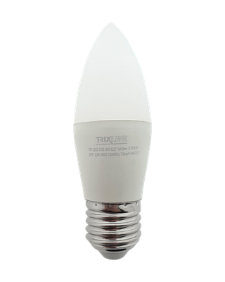 LED žiarovka Trixline 8W E27 C35 teplá biela