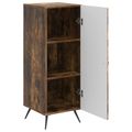 vidaXL Servírovacia skriňa Dymový dub 33 x 34,5 x 90 cm