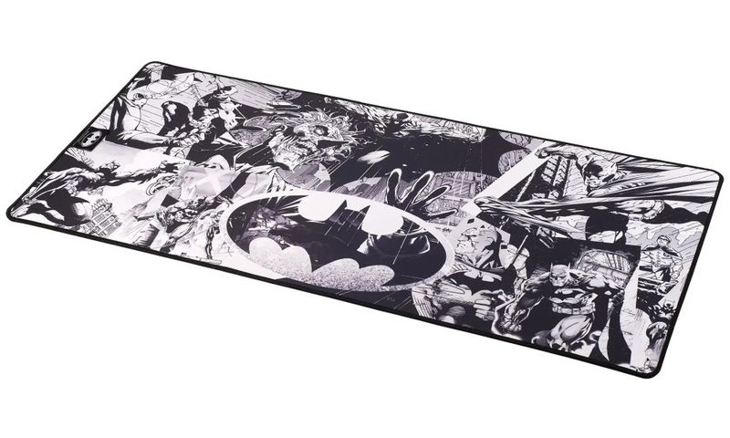 Batman herná podložka XXL/ 90 x 40 cm Podložka pod myš, herná, 900×400×3mm, čierno-biela