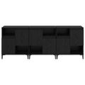 vidaXL Komody 3 ks Čierny dub 60 x 35 x 70 cm Kompozitné drevo