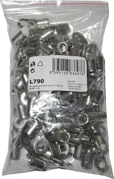 Oko káblové 6,5 mm, kábel 10-16 mm2 (RNBS 14-6), balenie 100 ks