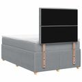 vidaXL Posteľ boxspring s matracom Svetlosivá 120 x 190 cm Látka