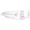 vidaXL Fóliovník s oceľovým rámom biely 120 m² 24x5x2,3 m