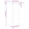 vidaXL Posuvné dvere ORKDAL Biela 83 x 232 cm