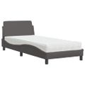 vidaXL Posteľ s matracom Dover sivá 90x190 cm umelá koža