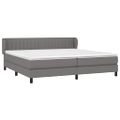 vidaXL Boxspring posteľ s matracom tmavosivá 200x200 cm látka