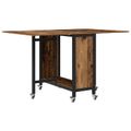 vidaXL Skladací jedálenský stôl s kolieskami 130 x 80 x 76,5 cm