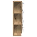 VidaXL zrkadlová skrinka s LED Artisan Dub 70x16,5x60 cm