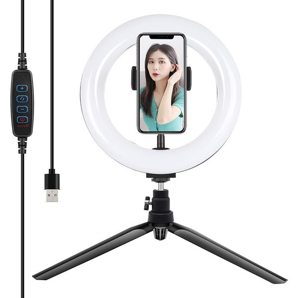 Statívový držiak Puluz s 20 cm LED krúžkom Vlogging PKT3073B
