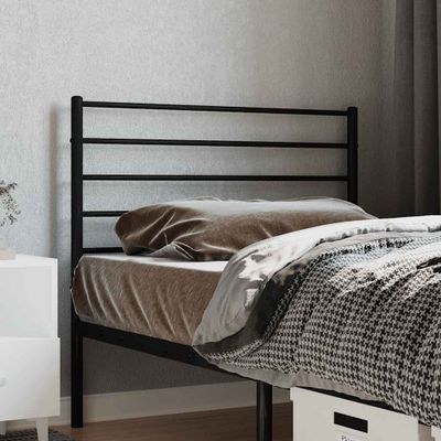 vidaXL Kovové náhradné čelo postele čierne 107 cm