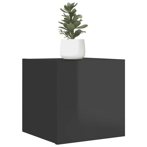 vidaXL Nástenné TV skrinky 2 ks lesklé sivé 30,5x30x30 cm