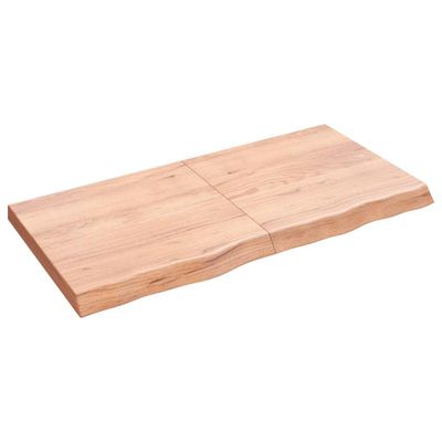 vidaXL Stolová doska bledohnedá 120x60x(2-6) cm ošetrený masívny dub