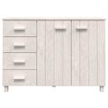vidaXL Komoda HAMAR, biela 113x40x80 cm, borovicový masív