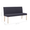 vidaXL Lavica 139,5 cm tmavosivá polyester