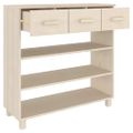 vidaXL Konzolový stolík HAMAR, medovo hnedý 90x35x90 cm, borovica