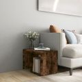 vidaXL Bočný stolík dymový dub 59x36x38 cm spracované drevo