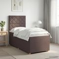 vidaXL Posteľ boxspring s matracom Tmavohnedá 100 x 200 cm Látka