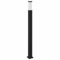 vidaXL Stĺpikové svietidlo so senzorom a zásuvkou 110 cm čierne IP44