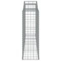 vidaXL Oblúkové gabionové koše 17 ks 300x50x140/160 cm pozink. železo