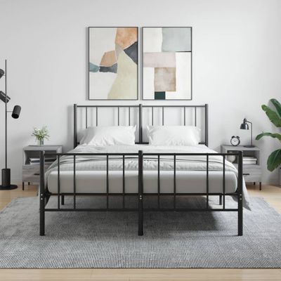 vidaXL Nočné stolíky 2 ks sivé sonoma 40x35x47,5 cm kompozitné drevo