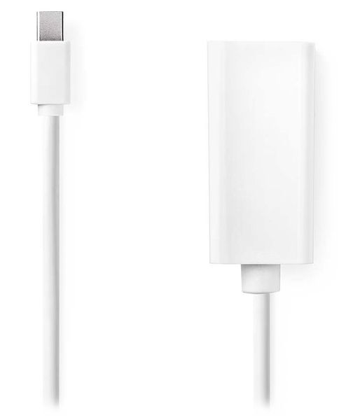 Nedis CCGB37650WT02 - Mini DisplayPort – HDMI Kabel | Mini DisplayPort Zástrčka - HDMI Zásuvka | 0,2 m | Bílá barva Kabel, adaptér, zástrcka mini DisplayPort, zásuvka HDMI, 20cm, bílý