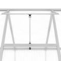 vidaXL Skleník so základovým rámom strieborný 334x169x195 cm hliník