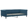 vidaXL Denná posteľ s matracom modrá 100x200 cm zamat