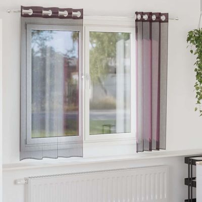 vidaXL Voálové závesy s priechodkami 2 ks Fialové 140x140 cm
