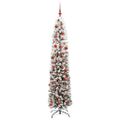 vidaXL Umelý vianočný stromček Zelená 180 cm PVC, oceľ a plast