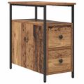 vidaXL Nočný stolík Staré drevo 30 x 60 x 60 cm Kompozitné drevo