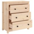 vidaXL Komoda 70x35x80 cm borovicový masív