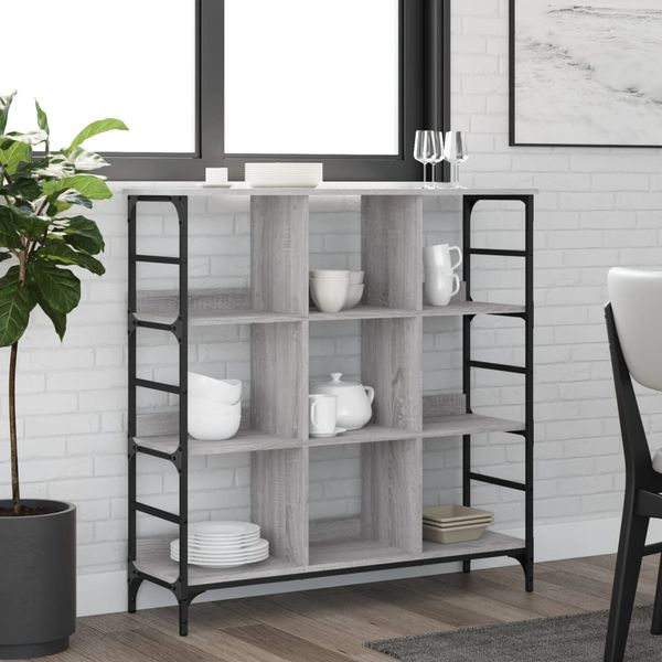 vidaXL Komoda sivá sonoma 102x32x103,5 cm kompozitné drevo