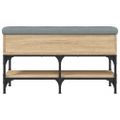 vidaXL Lavička na topánky sivá sonoma 82x32x45 cm kompozitné drevo