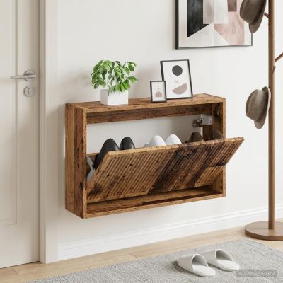 vidaXL Nástenný botník EDE 71 x 17 x 43 cm Kompozitné drevo